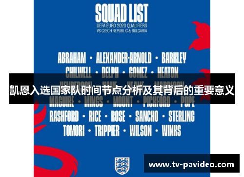 凯恩入选国家队时间节点分析及其背后的重要意义